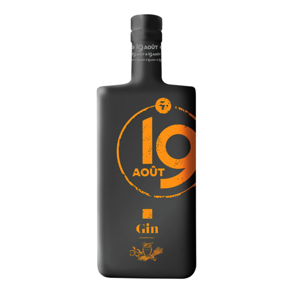 Gin 19 Août, 40% – 50 cl, Face